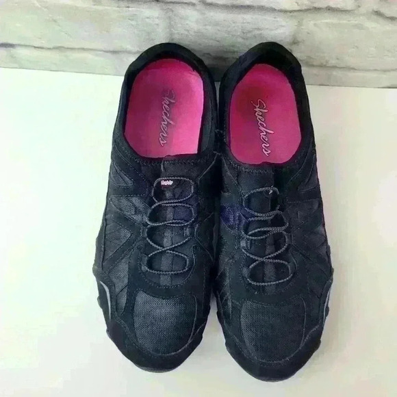 Skechers  black and pink Relaxed fit slip on  Athletic shoes Sz 10 - Picture 11 of 11